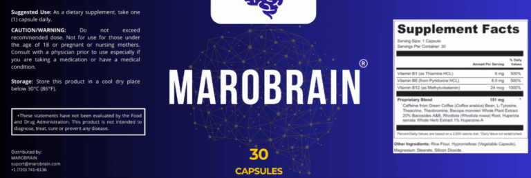 MaroBrain-Supplement-Facts