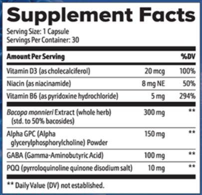 Neuro-Thrive supplement facts